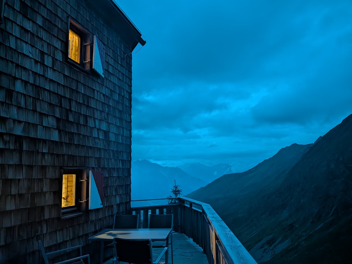 Abendstimmung auf der Hütte - alle Strapazen vergessen!