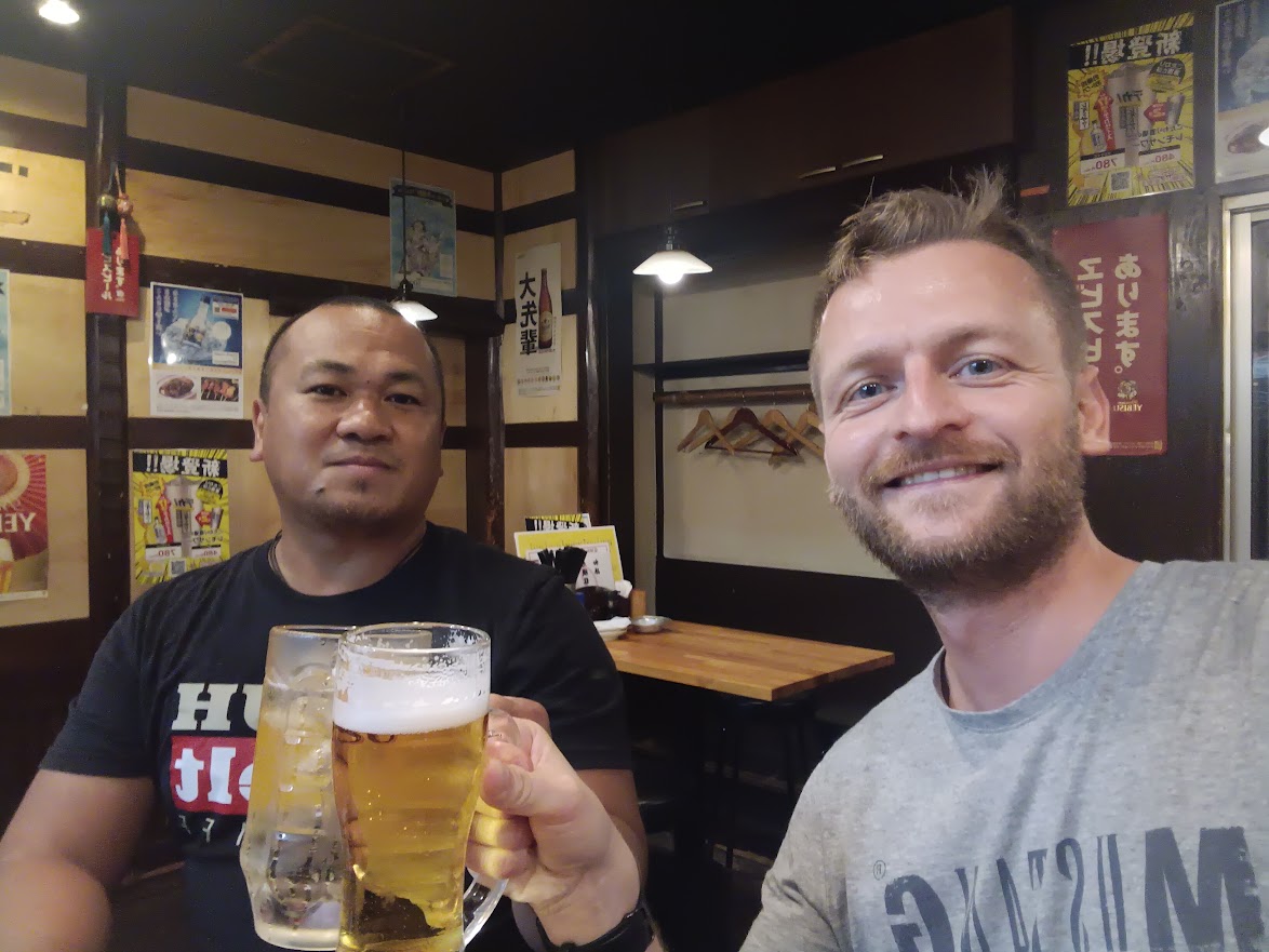 Auf ein Bier mit meinem Host Mike in Yokohama